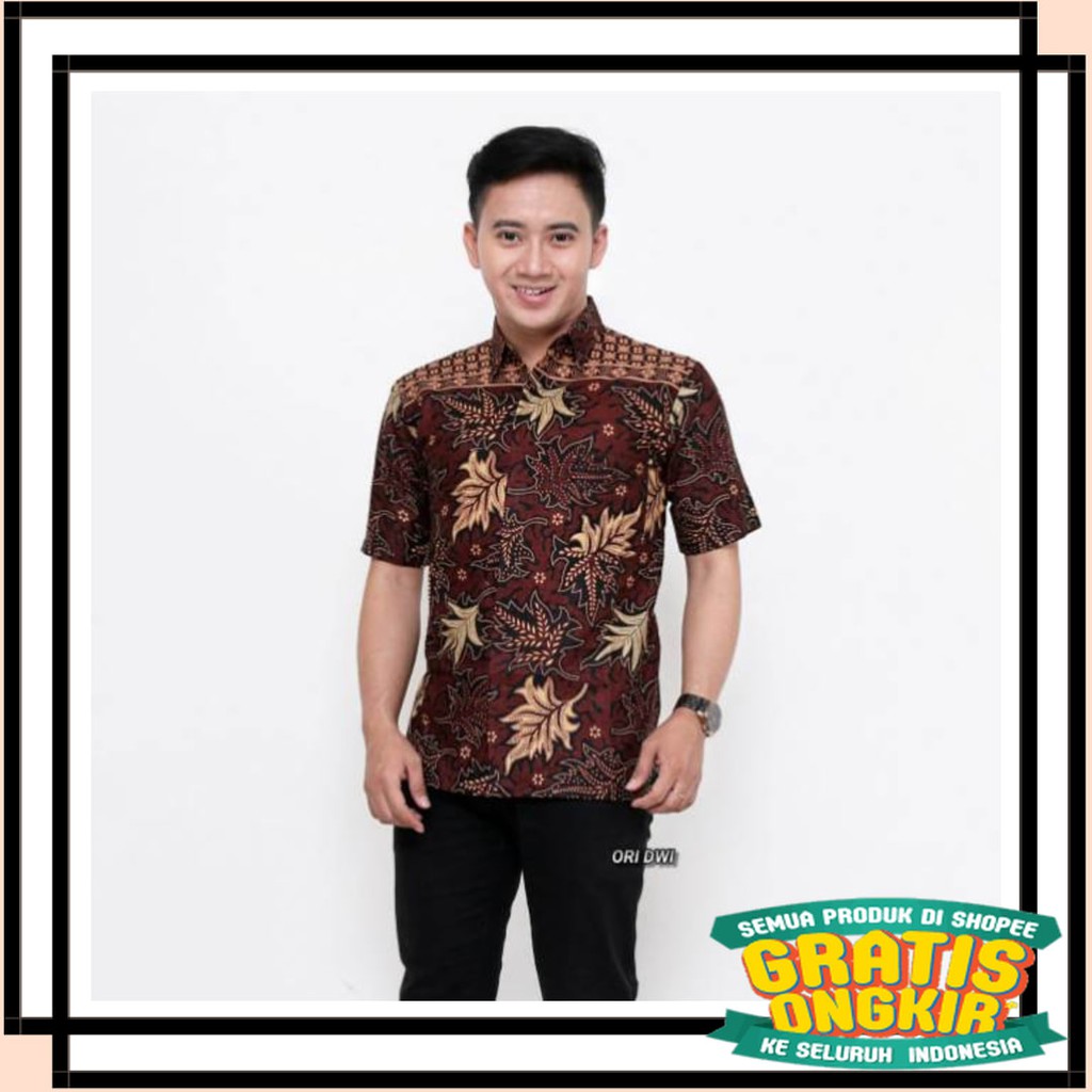 BATIK SEMARANG MURAH - TERBARU TERKINI / Kemeja batik pria modern jati