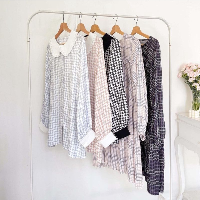 Houndstooth Blouse by VANILLA HIJAB