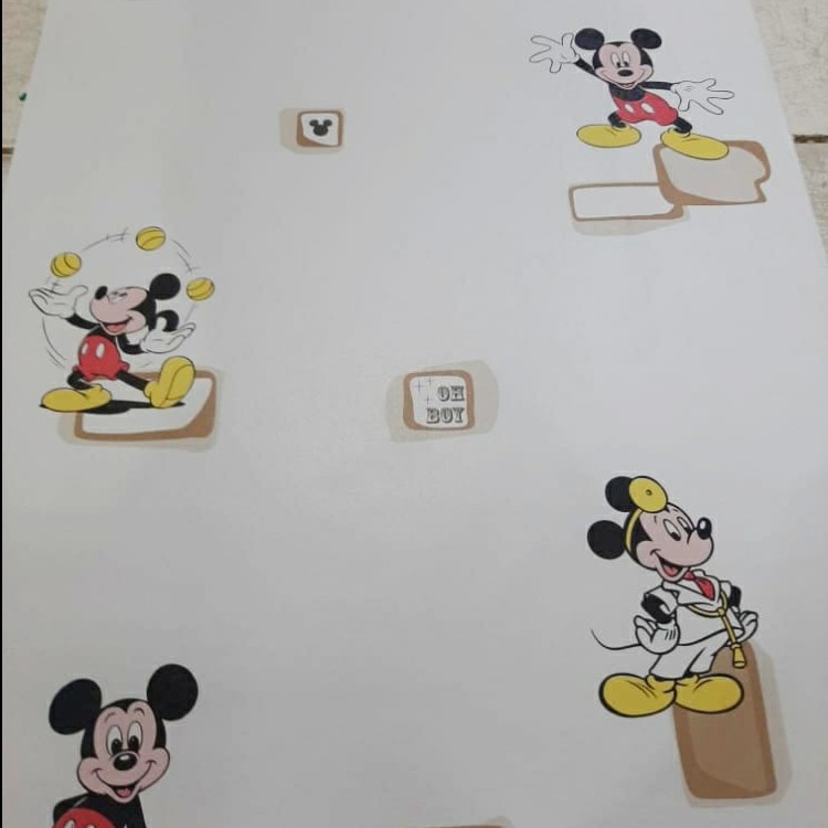 Wallpaper Sticker Dinding Motif Mikie Mouse Panjang 10M x Lebar 45CM