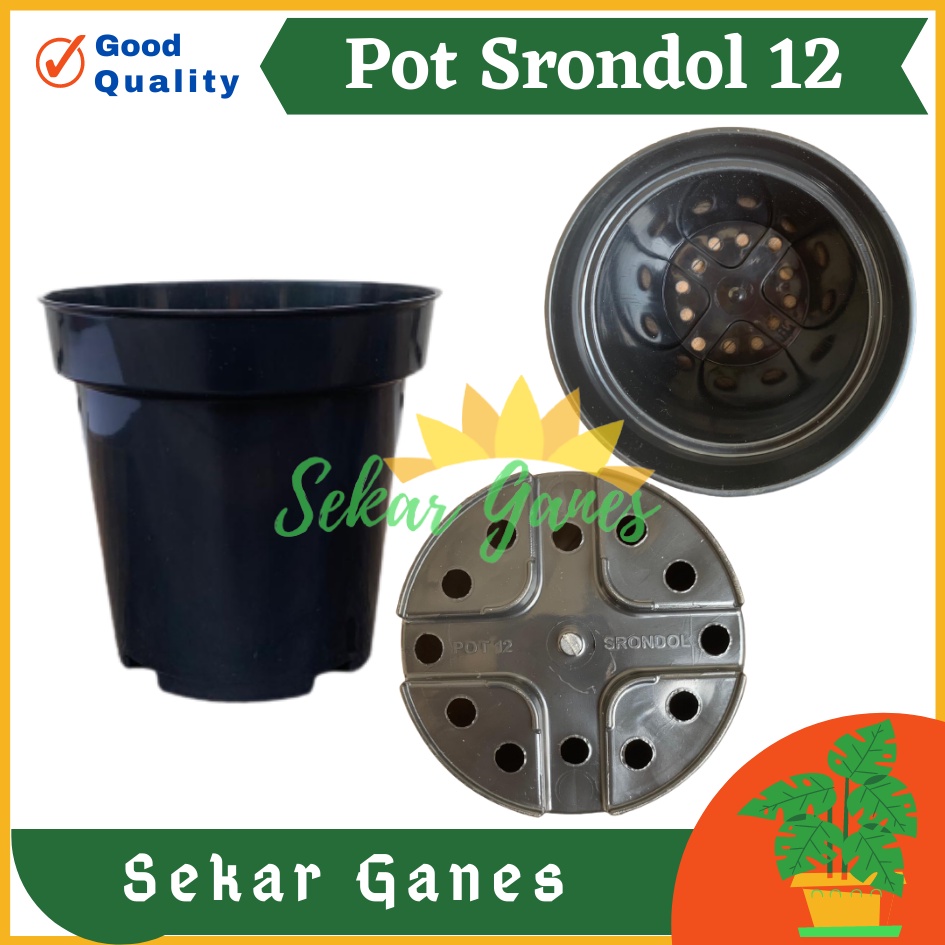 PROMO Pot Bunga Hitam Tinggi 20cm 15cm 17cm Termurah se-nusantara