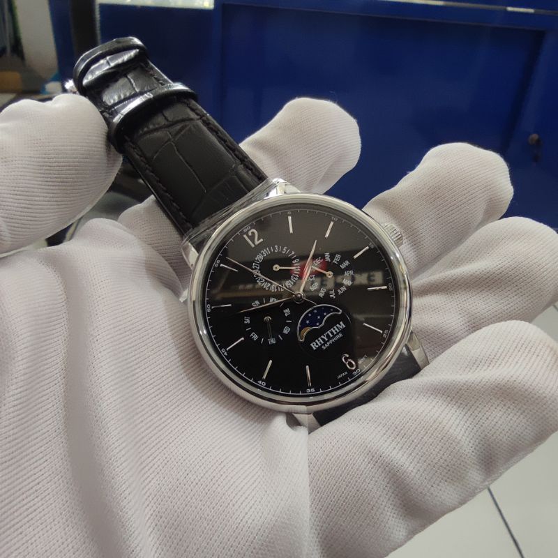 Jam Tangan rhythm original Pria Kaca sapphire anti gores moon phase