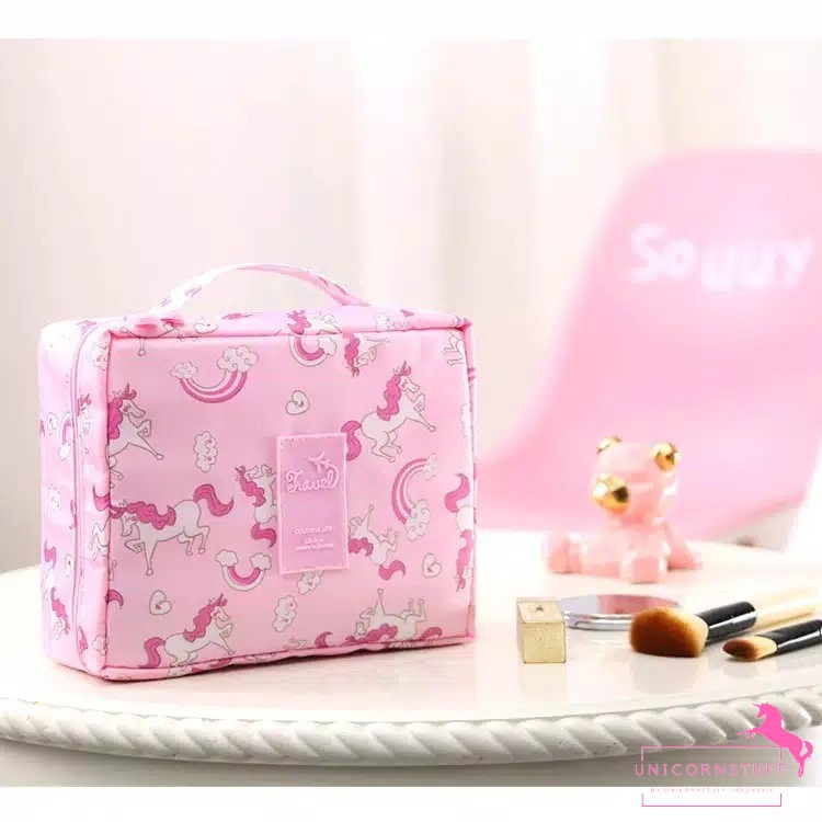 Travel Bag Unicorn Make Up Pouch Tas Pergi Organizer