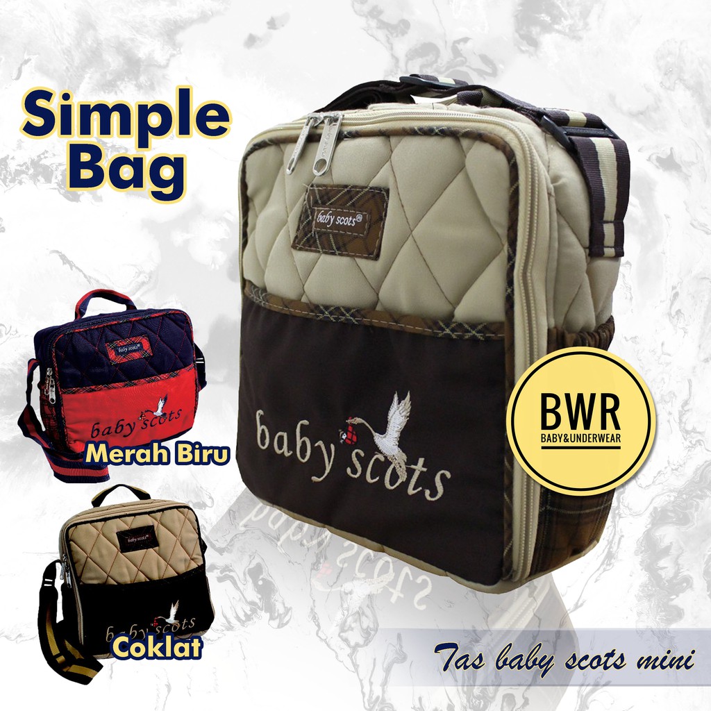 Tas Baby Scots MINI | Embroidery Simple Bag ISESB012 Tas Bayi Kecil - Bwr