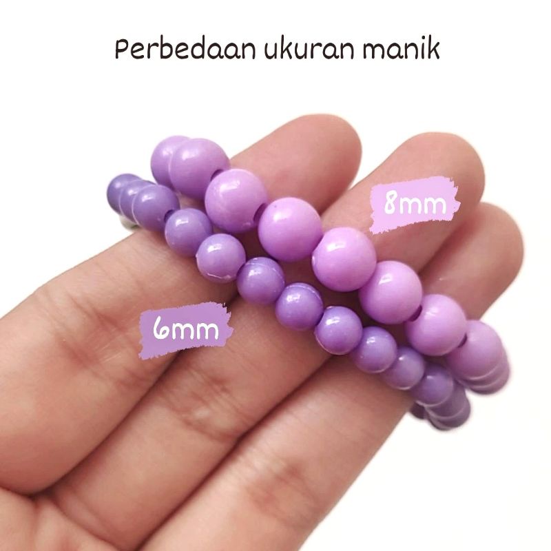 Gelang Nama untuk Anak - Manik Mote ukuran 6mm