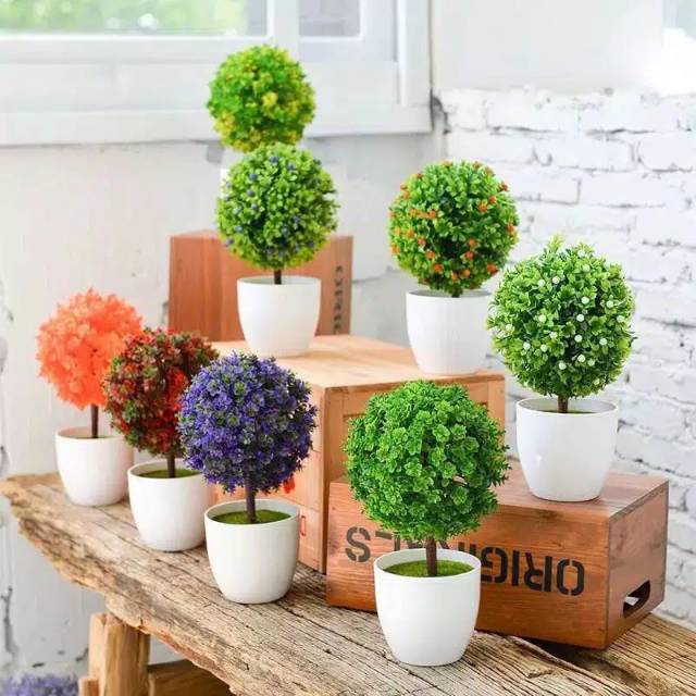 Bunga plastik bonsai