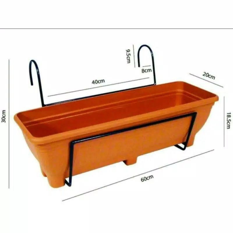 STANDING POT BESI PANJANG KUAT MURAH DUDUKAN POT PANJANG BUNGA