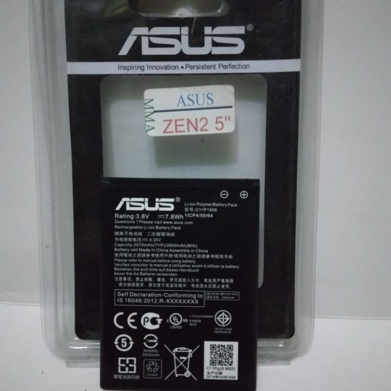Baterai Handphone Asus Zenfone C ZC451CG Z007 4C B11P1421 Original OEM | Batrai, Batre HP, Zen Fone