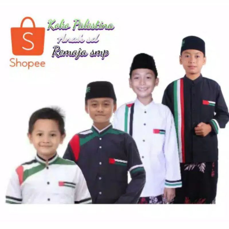  Bisa COD Baju  Koko Palestina anak  remaja  SD SMP koko gus azmi Shopee Indonesia