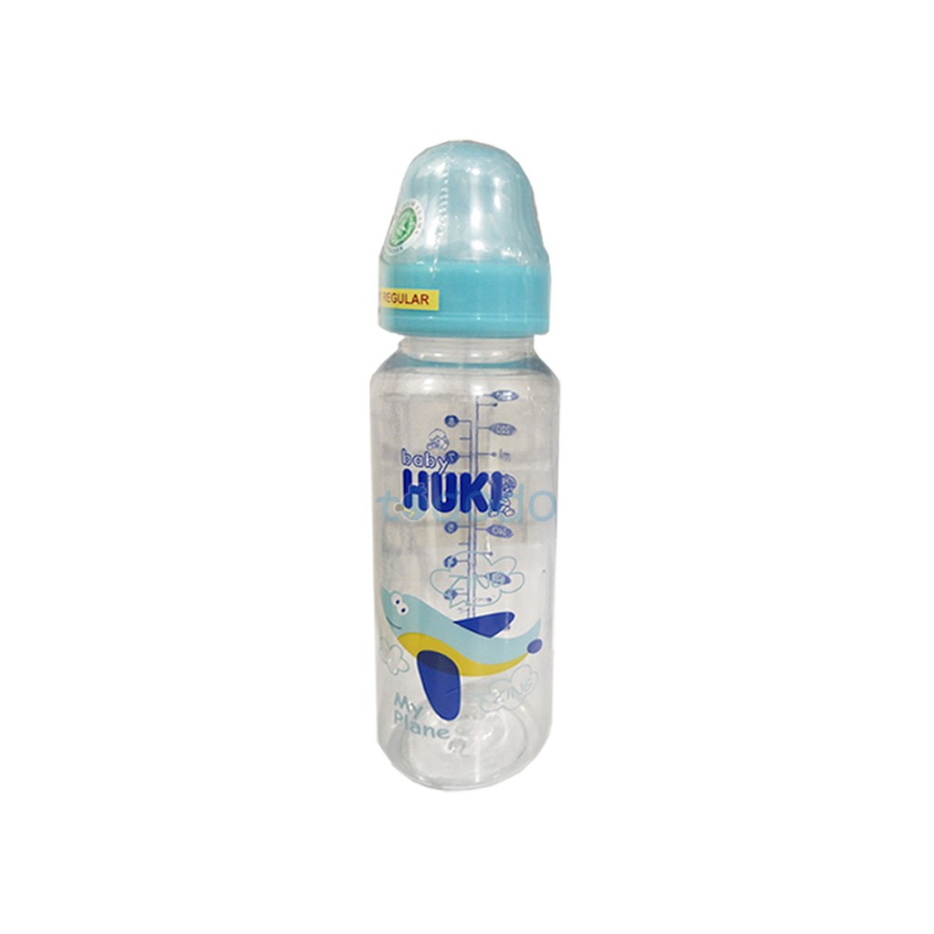 Botol Susu Bayi Huki Round Bottle W/ Regular Nipple 240ml (CI0197)