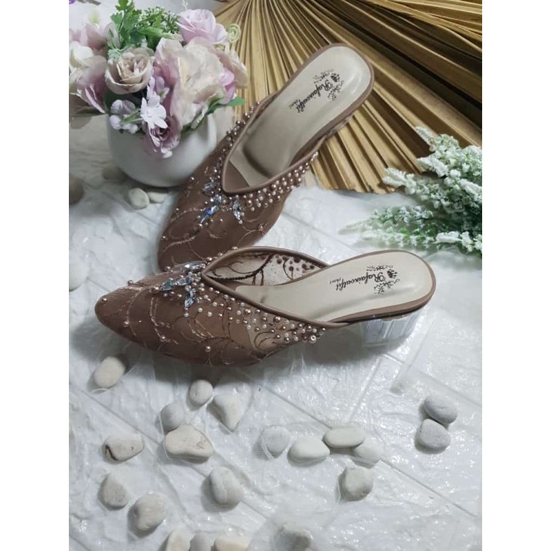 sepatu Julia mocca tinggi 5cm kaca