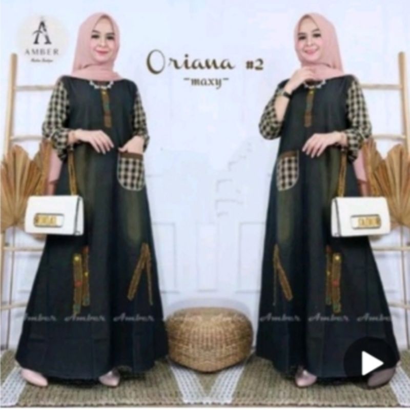 GAMIS JEANS COMBI TERBARU//DRESS DENIM WANITA//BAJU LEVIS PANJANG//GAMIS IMPORT//JUMBO