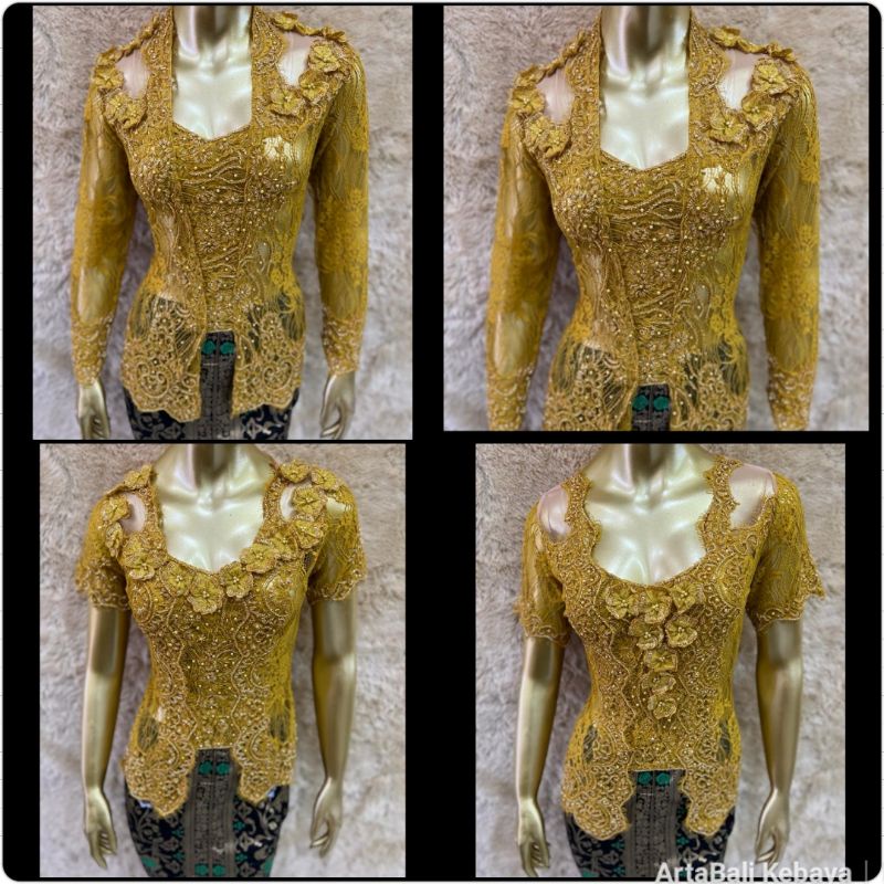 Kebaya modif payet bunga timbul