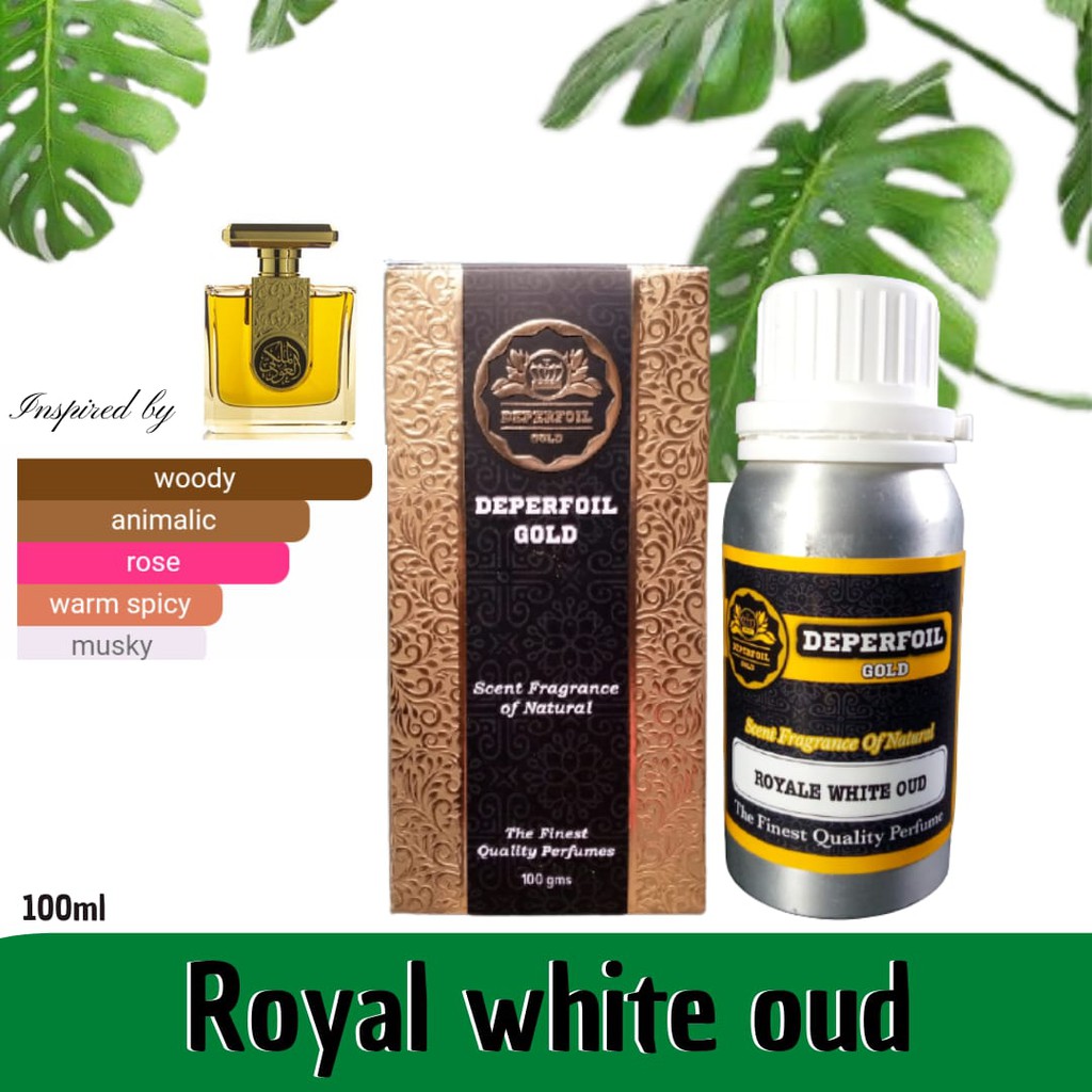 best quality parfum royal white oud 100 ml kemasan segel by deperfoil gold original