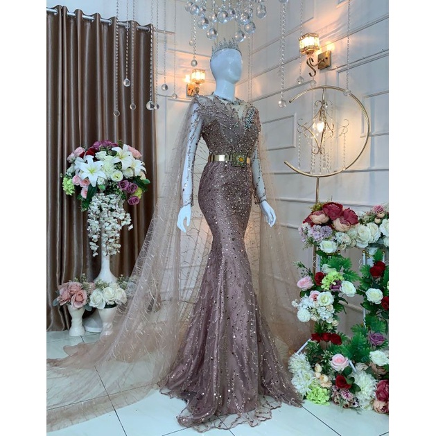 preloved kebaya pengantin full payet (desain jahit sendiri)