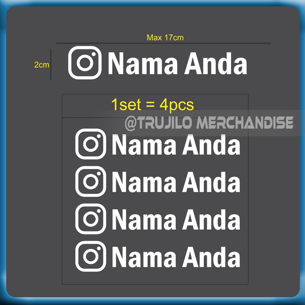 Stiker Nama IG Custom Nama kamu
