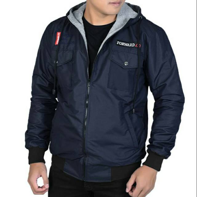 Jaket parka parasut pria original forward