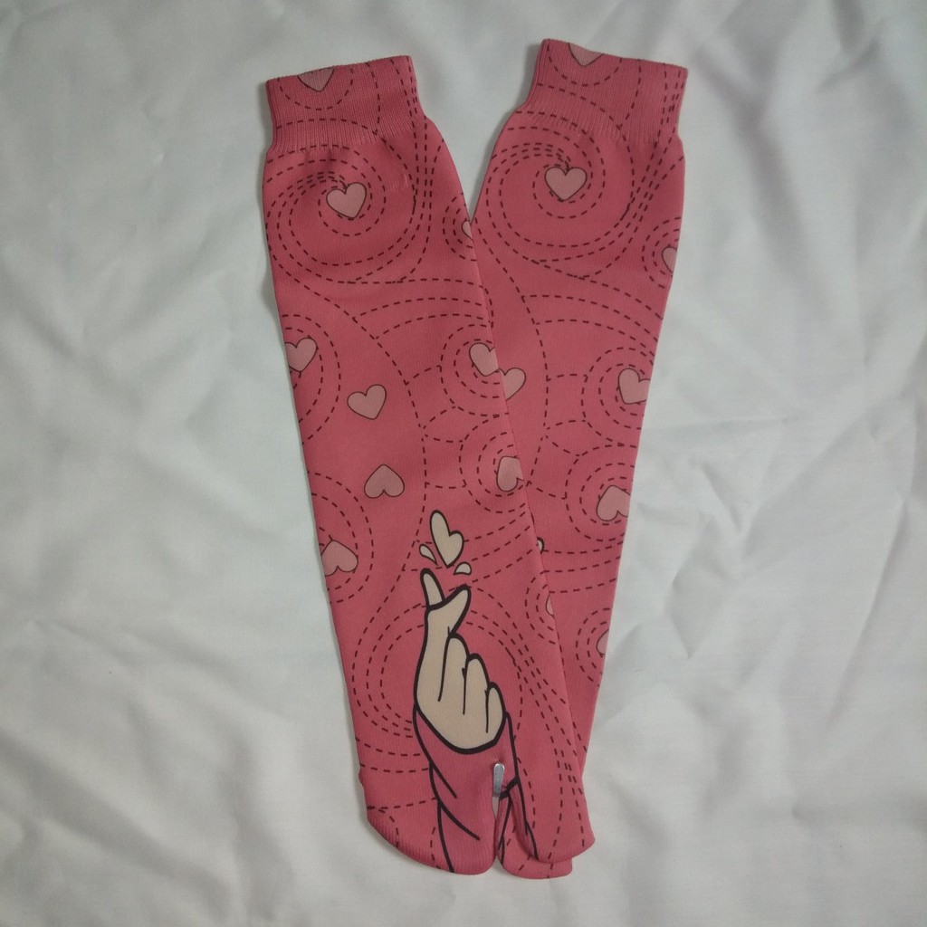 Premium Kaos Kaki Jempol Printing Muslimah  Kaos Kaki Motif Wanita Dewasa Panjang Sebetis-A 11
