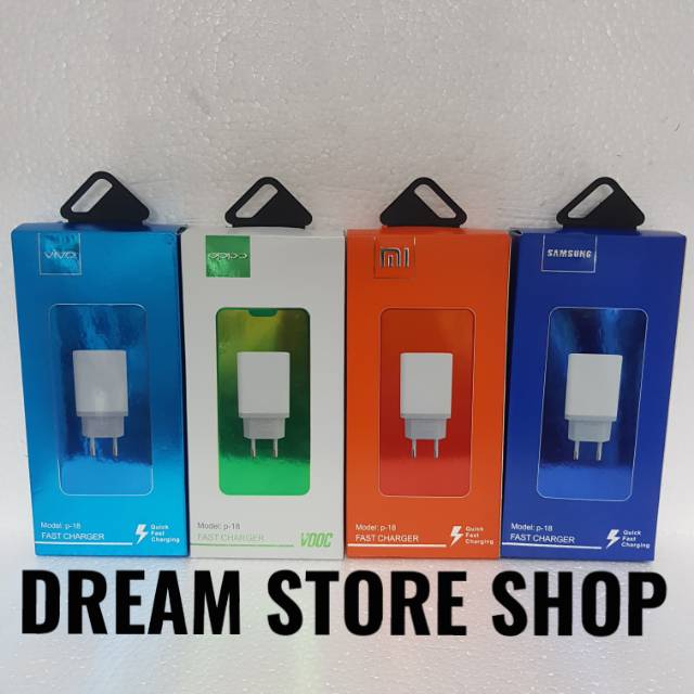 Charger Samsung Xiaomi OPPO VIVO P-18 Quick Adaptor Fast Charging VOOC