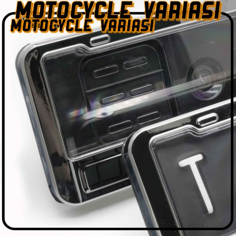 Cover plat nomor Fazzio Black Chrom Premium dudukan plat Fazzio Klasik.