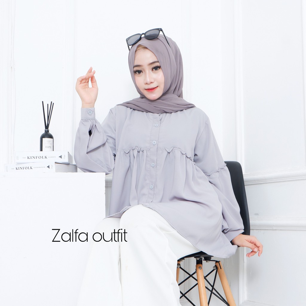 AMIRA BLOUSE by ZALFA OUTFIT / blouse polos / blouse wanita murah