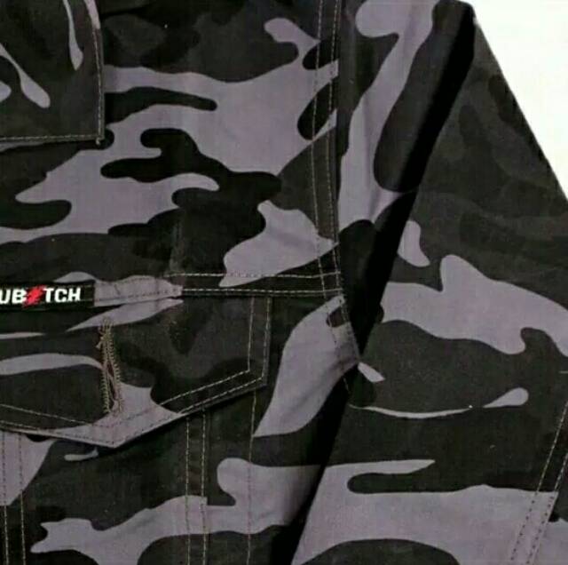 Jaket Camo Canvas Pria Model Trucker