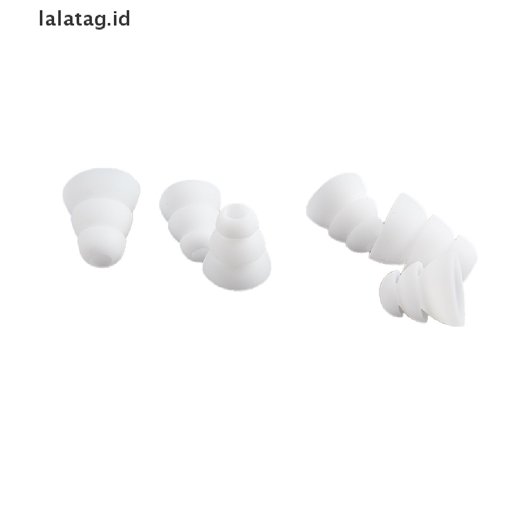 (Flyag) 6pcs Earbud Pengganti Bahan Silikon Tiga Lapis Untuk Earphone In-Ear