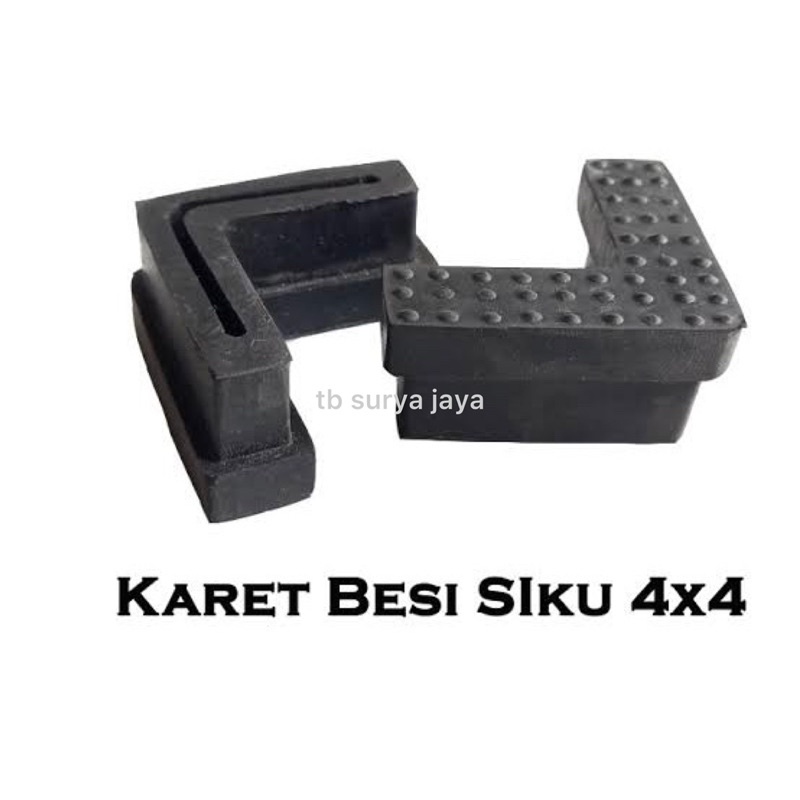 KARET KAKI AMBALAN TEBAL SIKU LUBANG 4x4 PER PCS