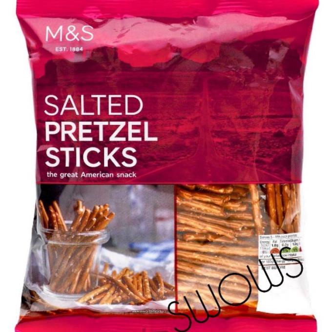 

M&S MARK MARKS & AND SPENCER SALTED PRETZEL STICKS STICK BISCUIT