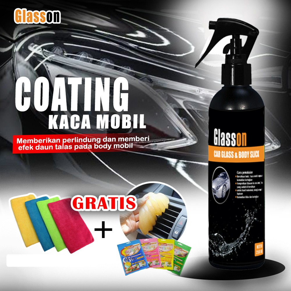 Jual GLASSON nano coating kaca mobil berikan perlindungan pada kaca dan