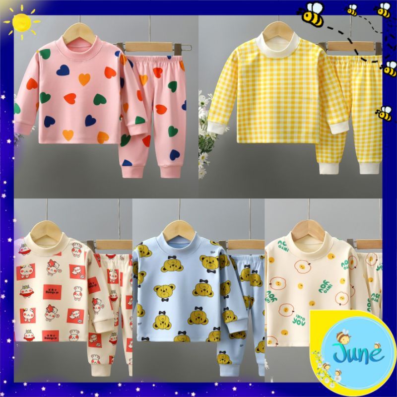 [READY JAKARTA] BAJU TIDUR ANAK SETELAN PIYAMA BAYI SET LENGAN PANJANG BAHAN LEMBUT #001-005