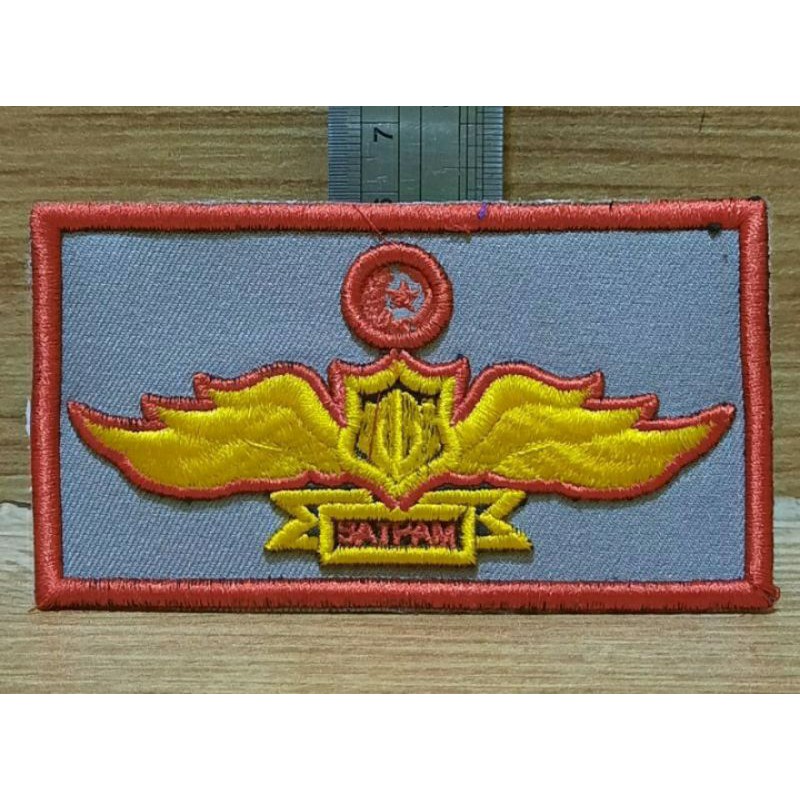Bordir wings satpam logo wings satpam bordir timbul 3d satuan