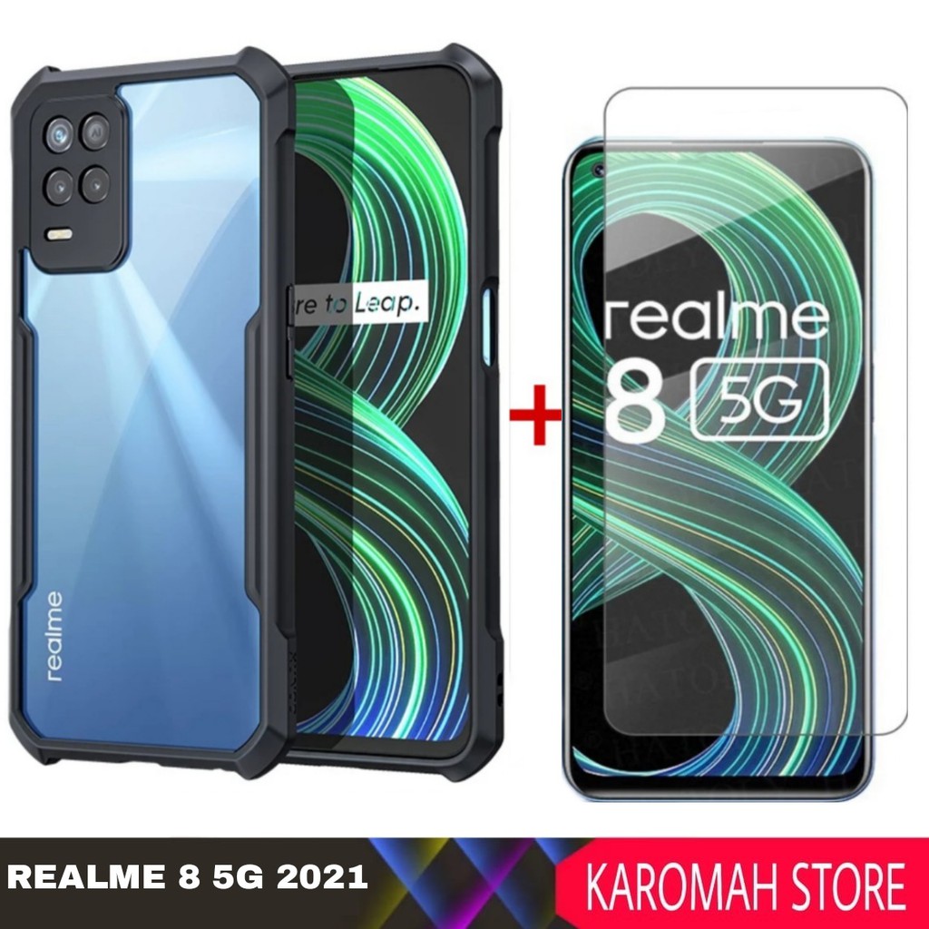 Case Realme 8 5G Shocprof Tpu Tranparan+Tg Bening