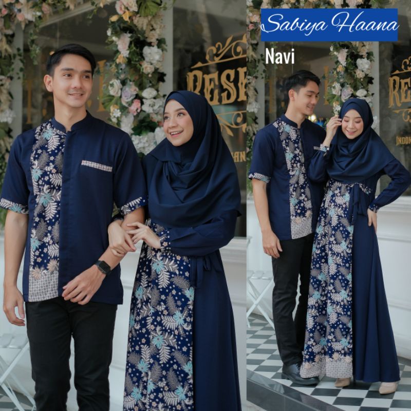 Baju Muslim Gamis Sabiya Batik Couple