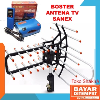 Boster Antena TV Remot Sanex indor outdor digital LED booster tv tabung
