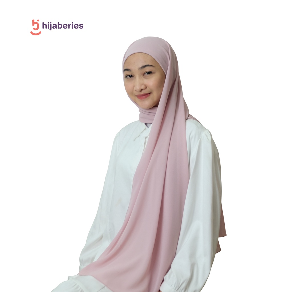 Malaka Pashmina Inner Hijaberies - Pashmina yang menyatu dengan Ciput-Pale Blush