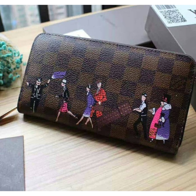 Dompet LV damir tourist pink high quality ori leather