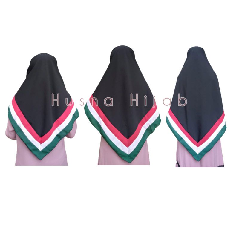 [HUSNA HIJAB] Khimar Segi Empat Palestine Murah / Kerudung Palestina