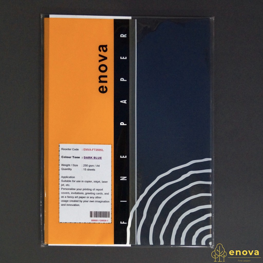 

Fancy Art Paper ENOVA | Dark Blue | A4 250GSM (Biru)