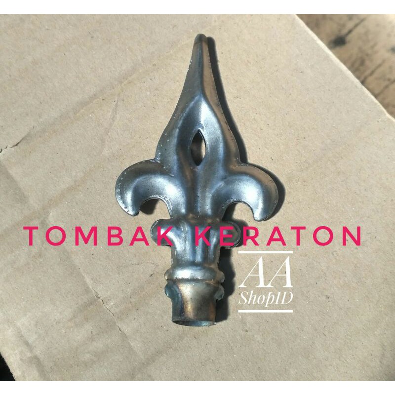 ornamen pagar besi plat tombak keraton
