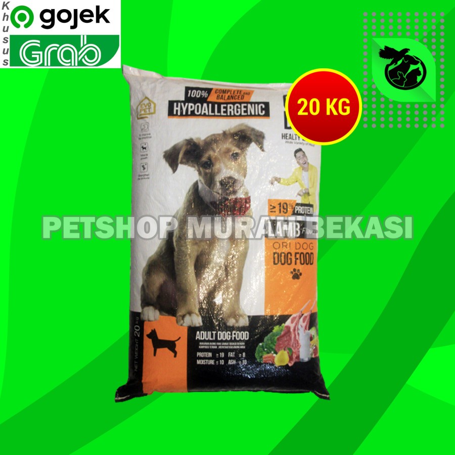 Gosend Makanan Kering Anjing Dewasa Ori Dog Food Lamb Domba Adult 20KG