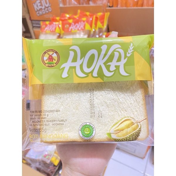 Roti panggang aoka 7 varian rasa-Durian