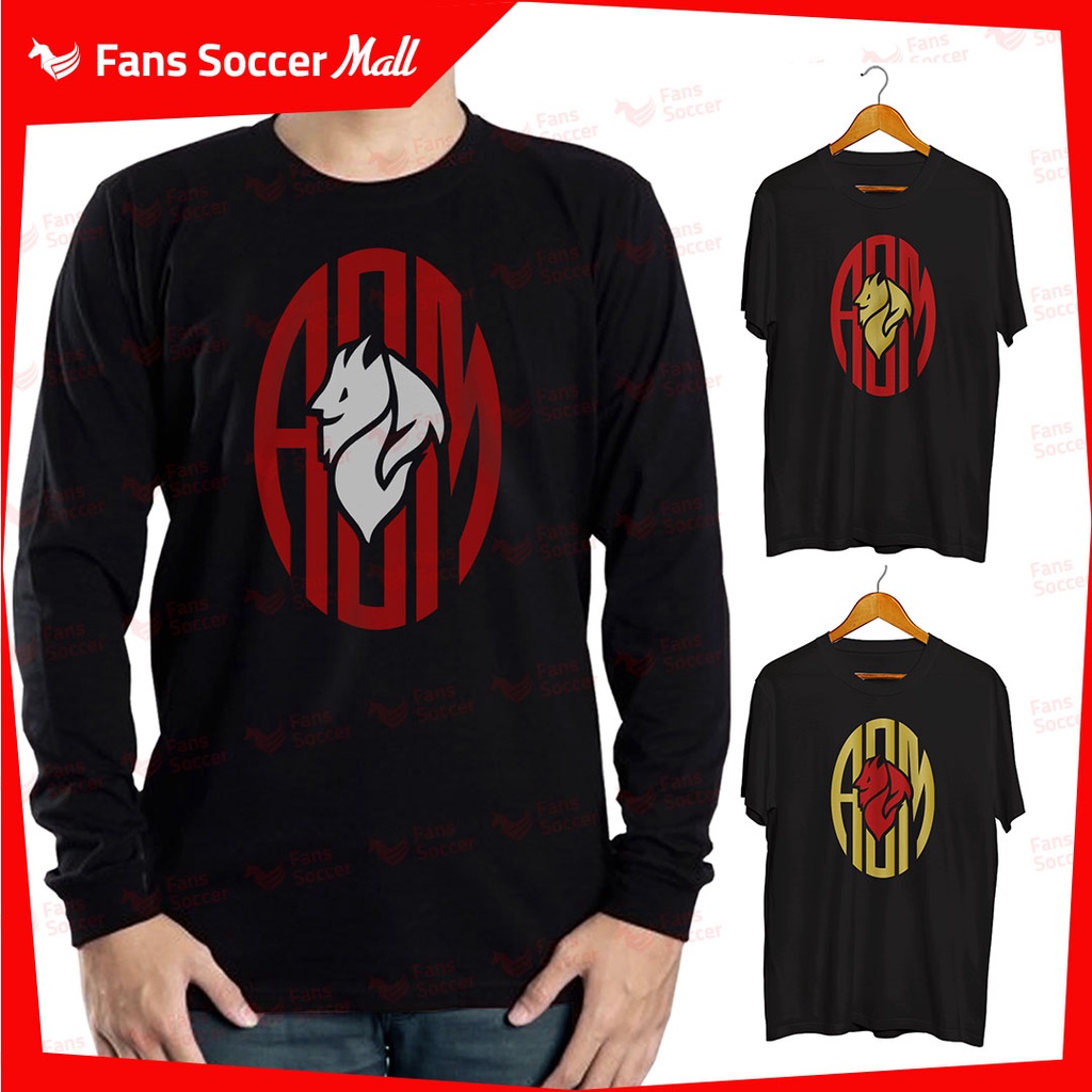 FANS SOCCER T-Shirt AC Milan DIAVOLO ACM Black 100% Cotton / Baju Kaos Milanisti /  Kaos AC Milan Le
