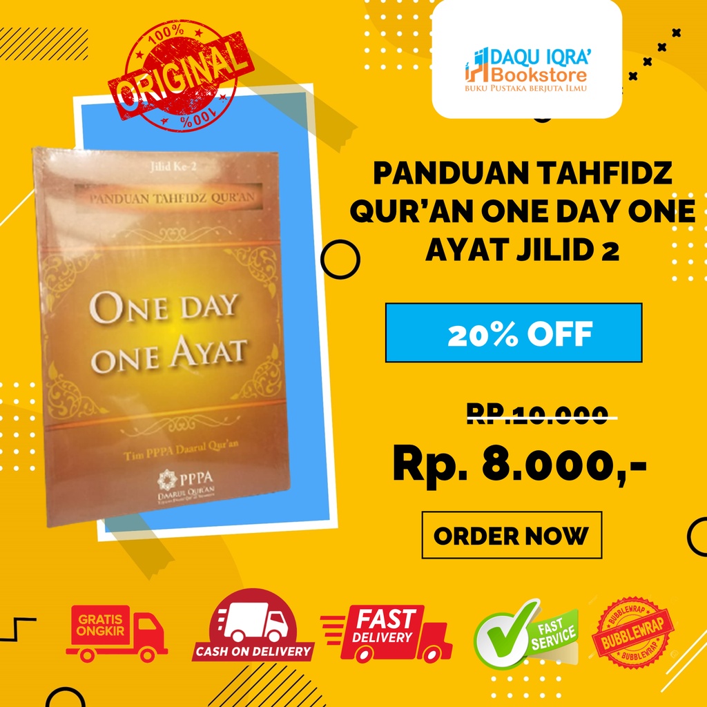 Panduan Tahfidz One Day One Ayat Jilid Ke 2