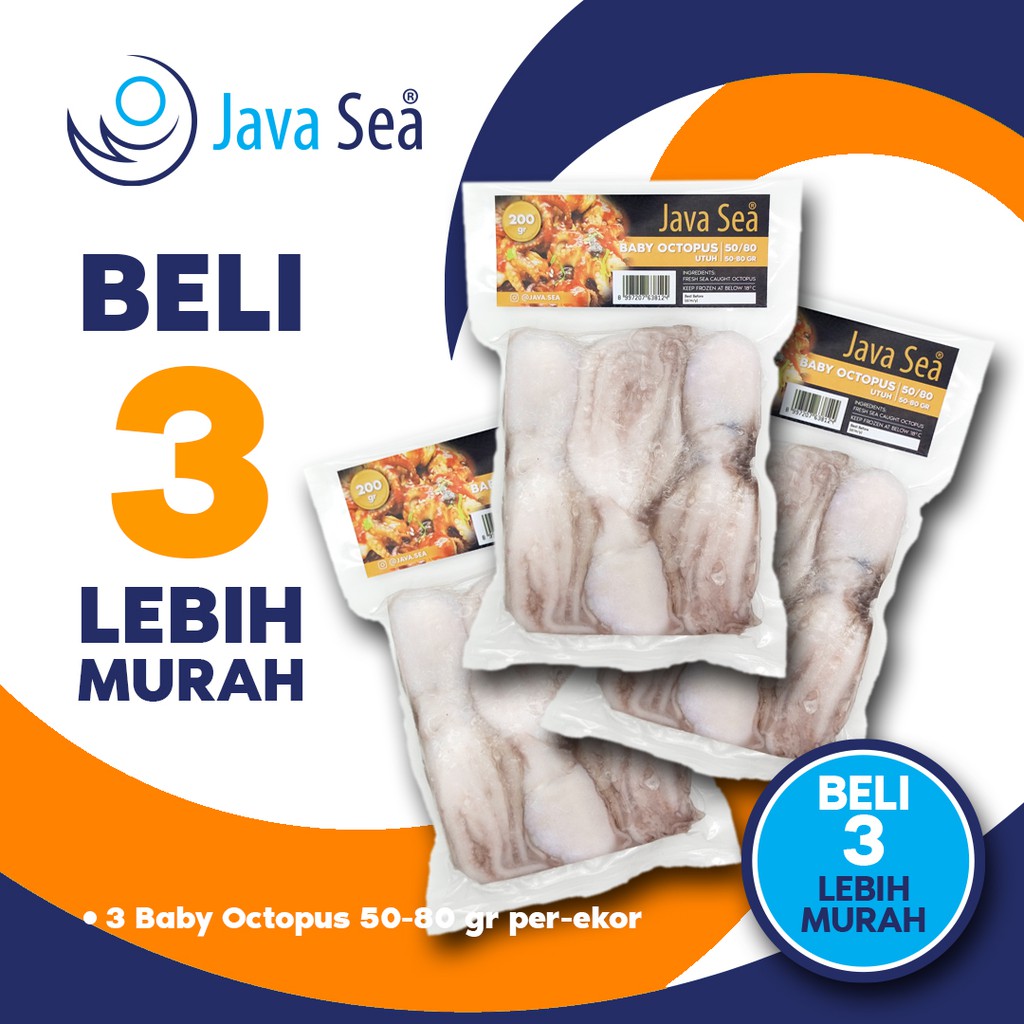 

BELI 3 LEBIH MURAH - Baby Octopus 50-80 gr per ekor