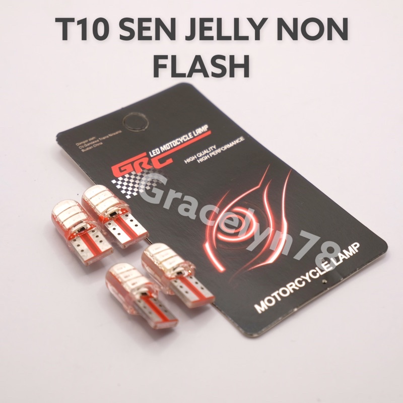 Lampu Sein-Sen jelly jely DIAM RED MERAH  HARGA 1pcs 6 Titik LED T10-T 10 sen colok motor sen tancap