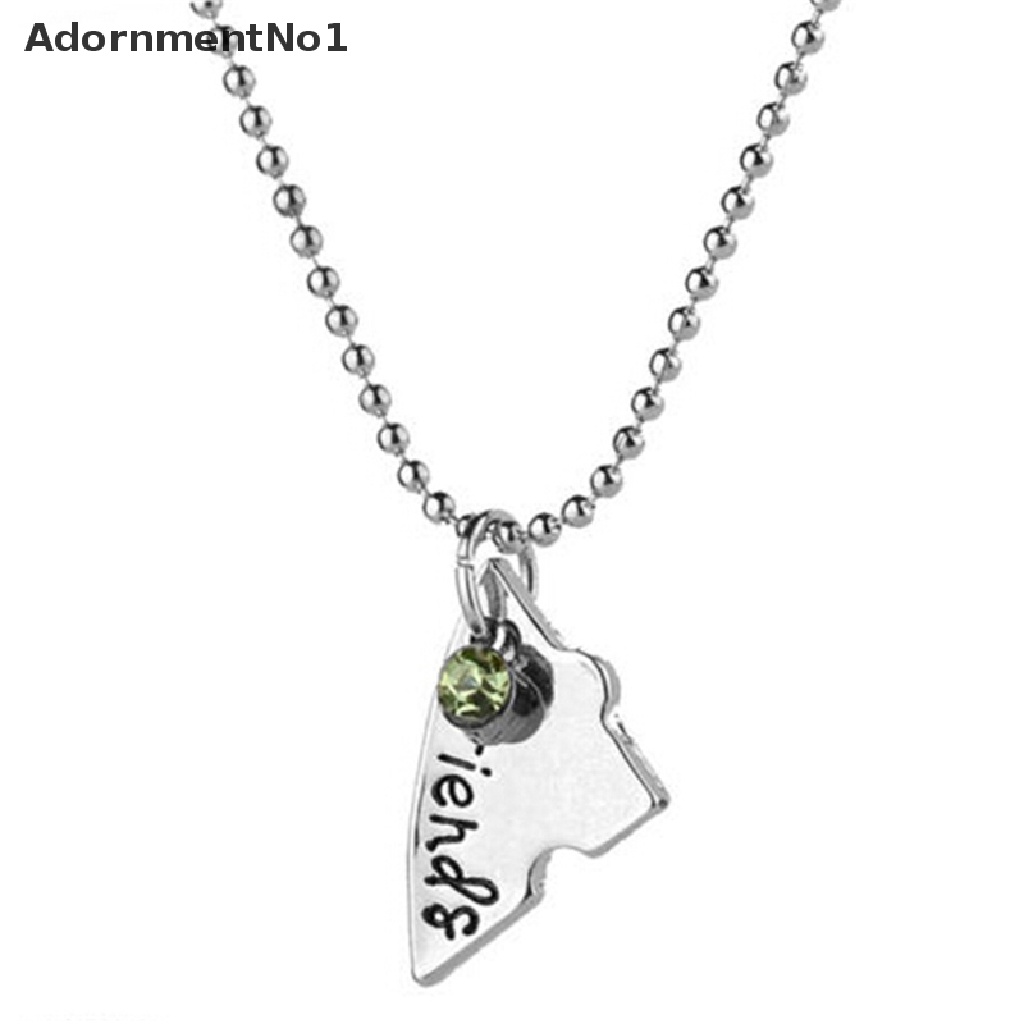 (AdornmentNo1) Kalung Rantai Dengan Liontin Puzzle Hati Motif Best Friends Forever And Ever