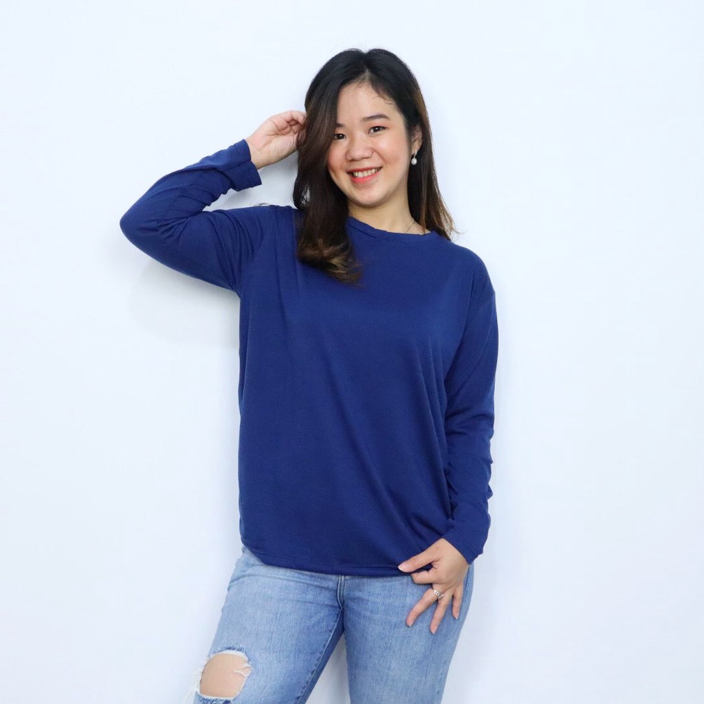 O-NECK JUMBO XXL PANJANG / KAOS POLOS BASIC OBLONG PANJANG / TSHIRT / ATASAN PAKAIAN WANITA MURAH