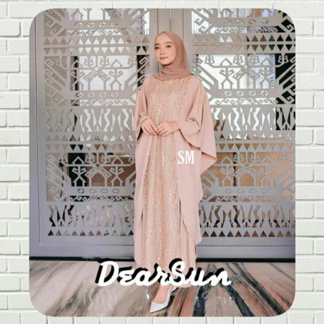 Gamis Kaftan Brokat Kelelawar Sanagat Mewah Shopee Indonesia