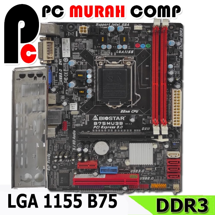 Motherboar LGA 1155 B75  ONBOARD  biostar