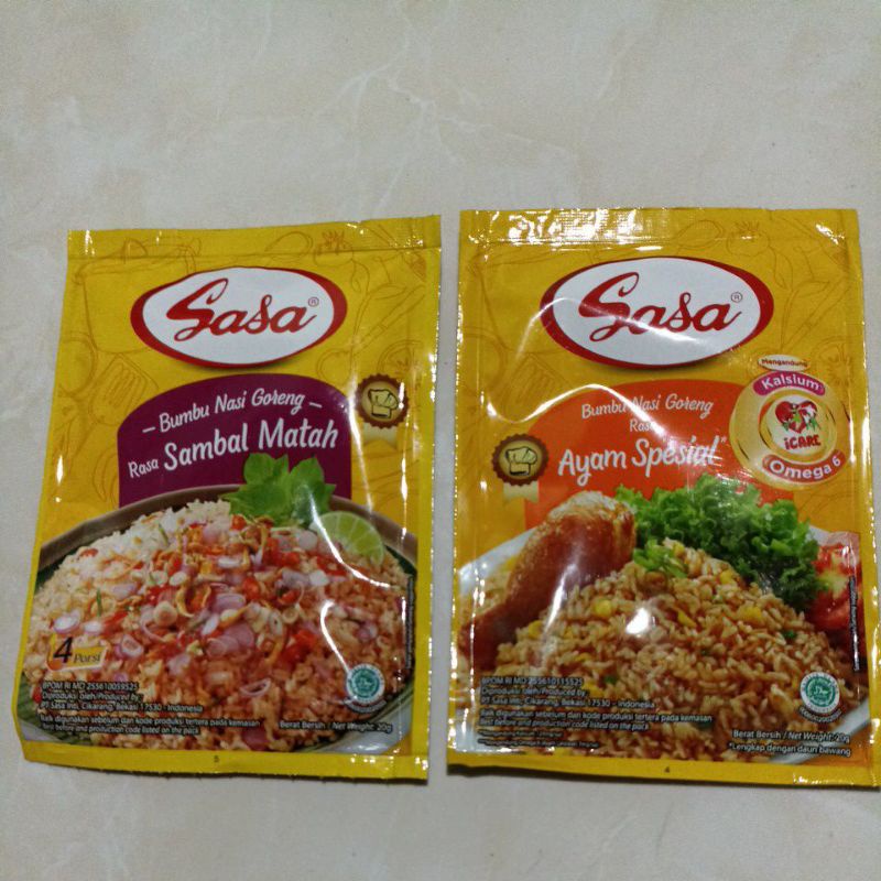 

sasa bumbu nasi goreng 20 gr | sambal matah | ayam spesial | nasi goreng jawa | bumbu nasgor |